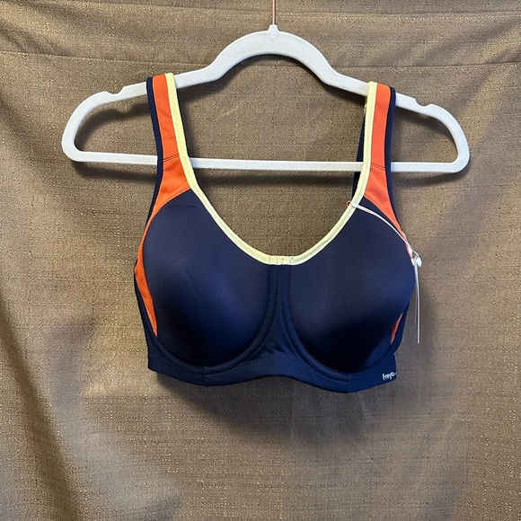 NWT Freya Women's Active Uw Moulded Sports Bra Size 30H Navy Spice - Picture 2 of 5